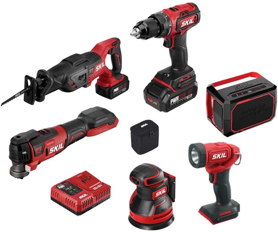 SKIL PWRCore 20 Brushless 20V 6-Tool Combo Kit for $199 Shipped