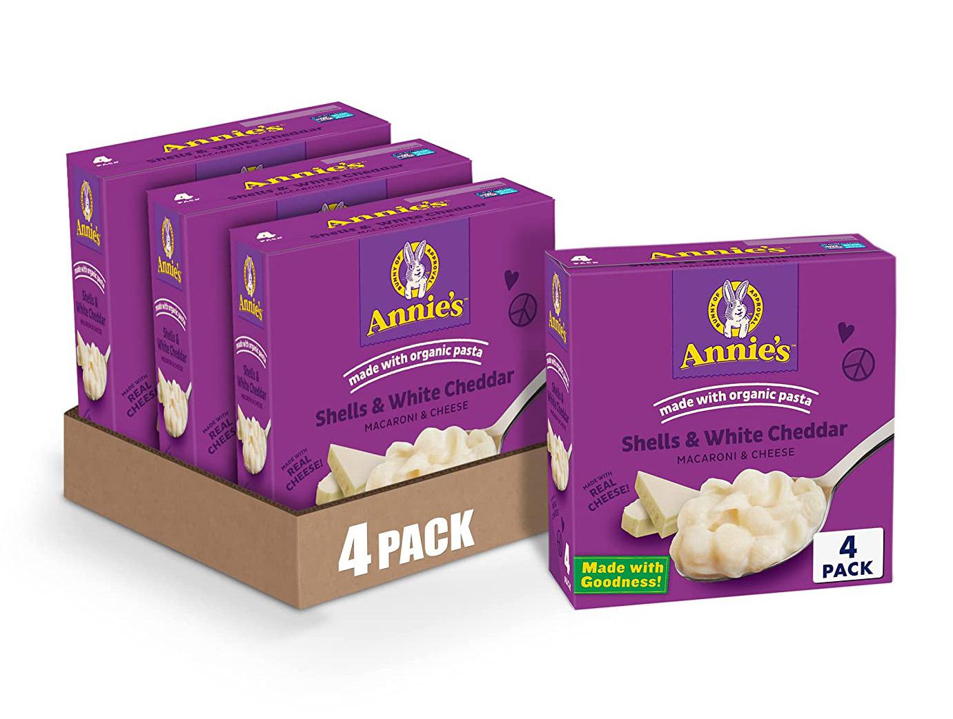 16 Annie\'s Shells and White Cheddar Macaroni and Cheese for $12.45 Shipped