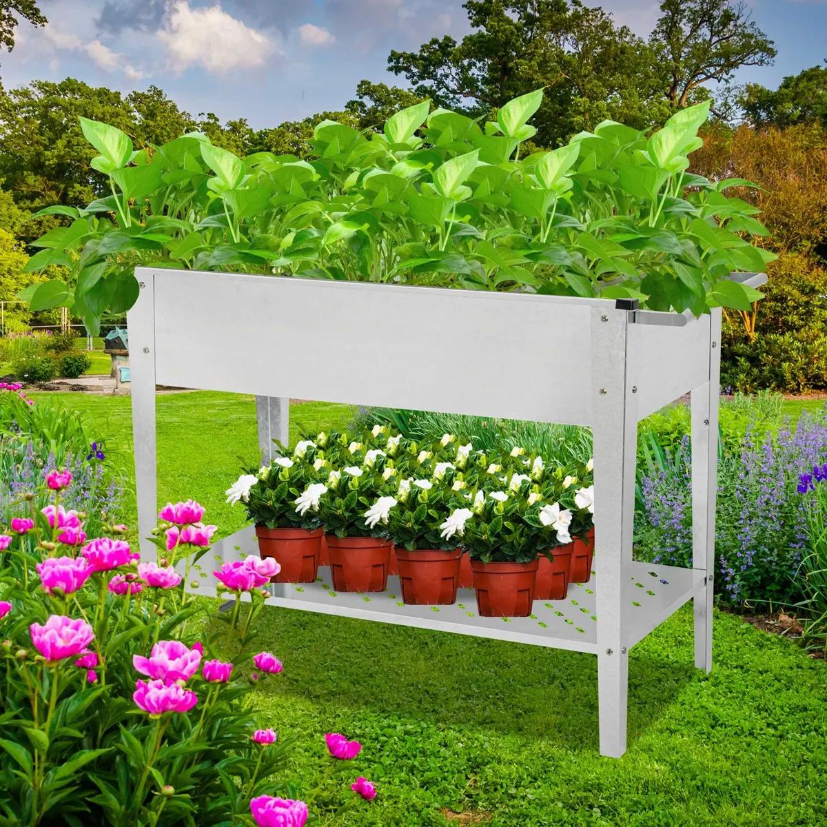 Ainfox Garden Raised Planter Box with Wheels for $60 Shipped