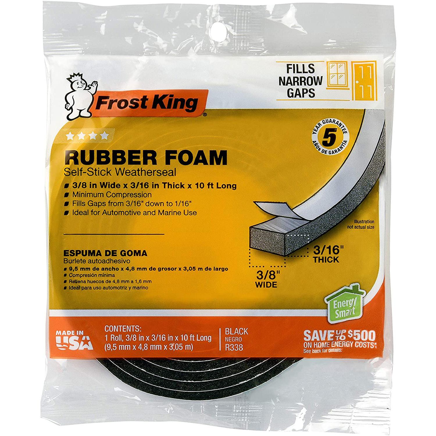 Frost King Self-Stick Rubber Foam Weatherseal for $1.56