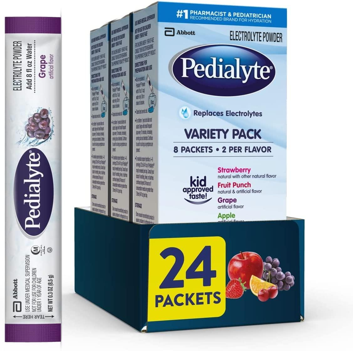 3 Pedialyte Electrolyte Powder Variety Pack for $15.35 Shipped