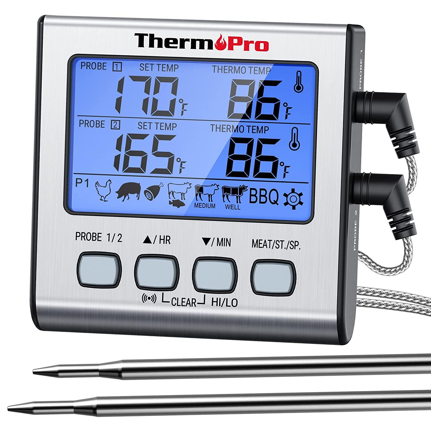 ThermoPro TP-17 Dual Probe Digital Cooking Meat Thermometer for $19.99