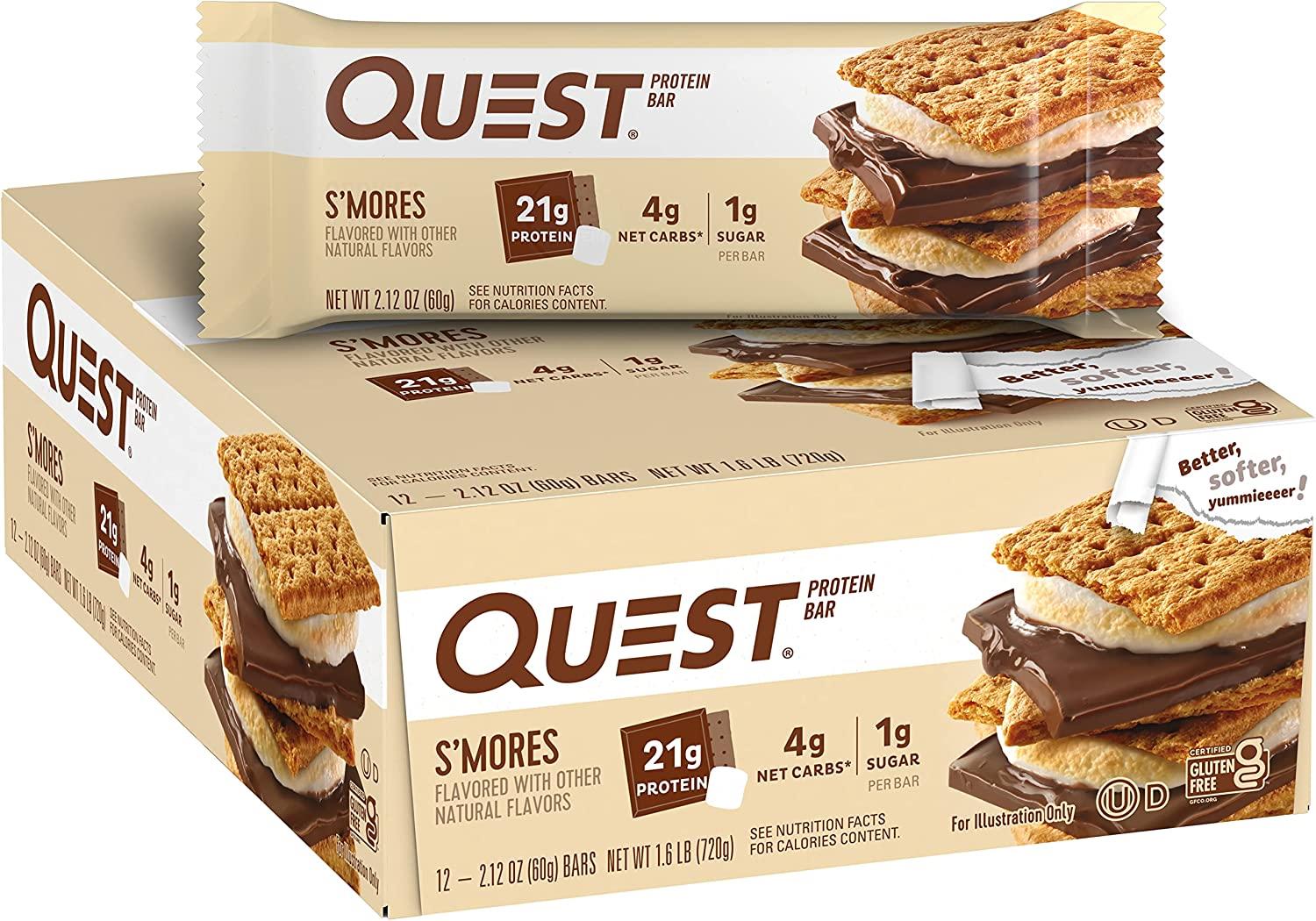 12 Quest Nutrition Smores Protein Bars for $15.72 Shipped