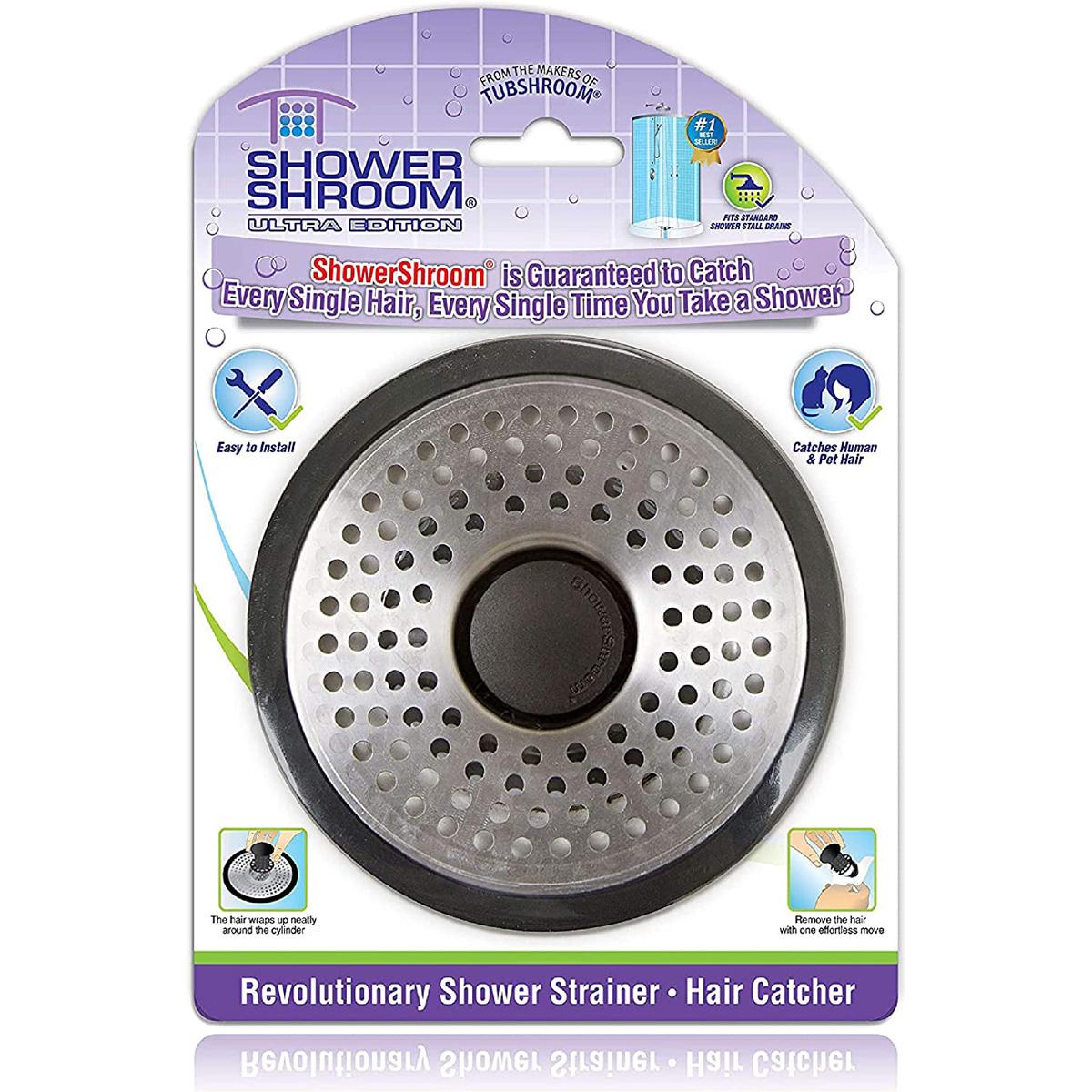 ShowerShroom Shower Stainless Hair Catcher Drain Protector for $7.83