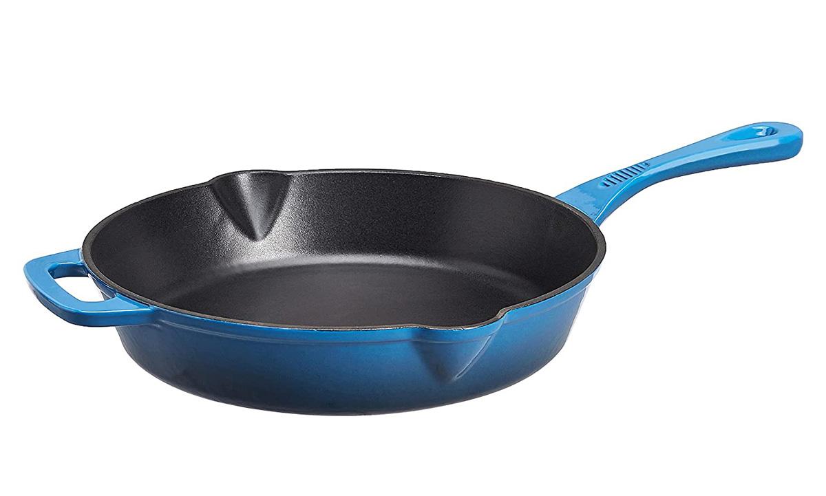 AmazonCommercial Enameled Cast Iron Skillet for $9.70