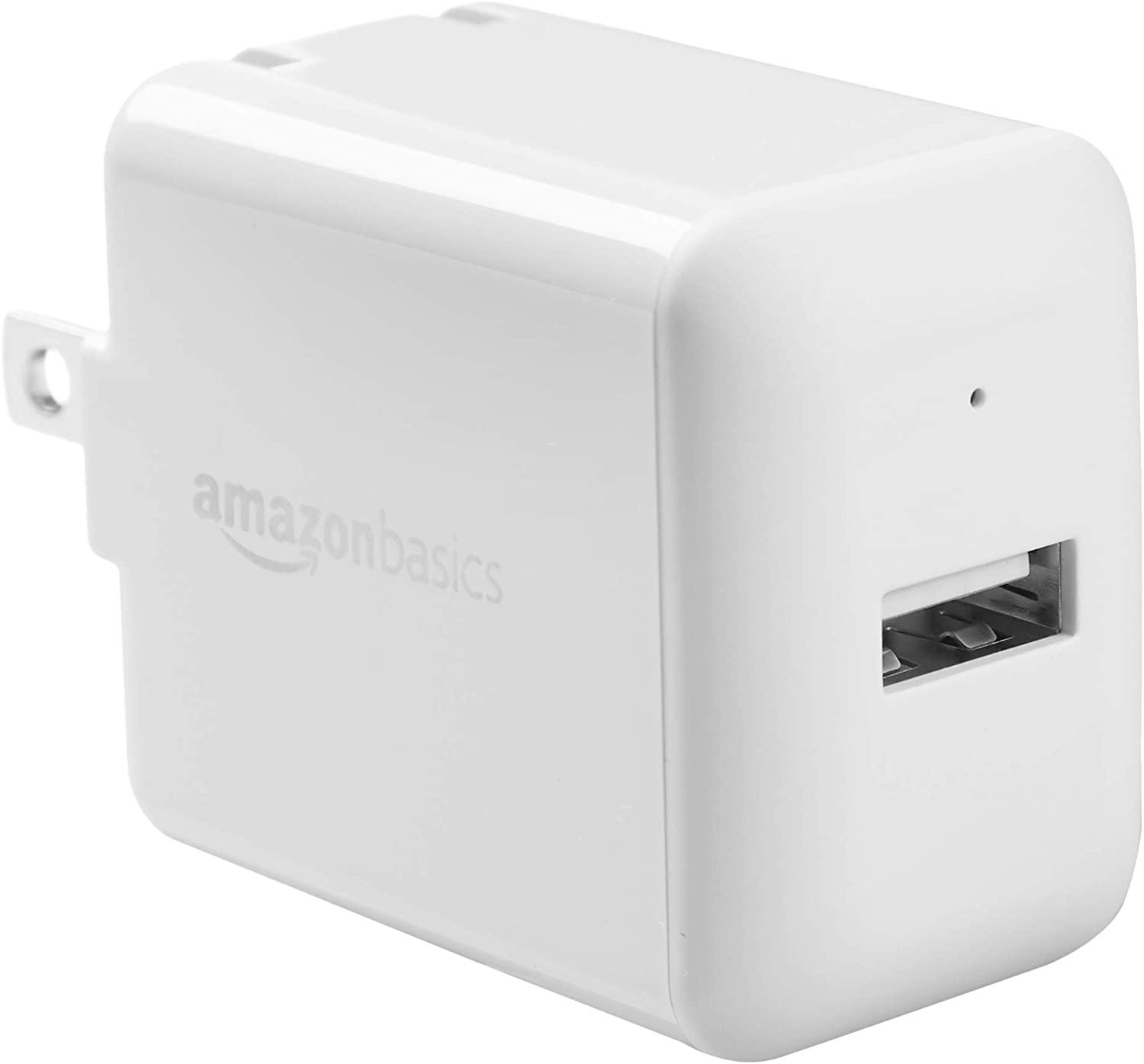 Amazon Basics One-Port USB Wall Charger for $3.96