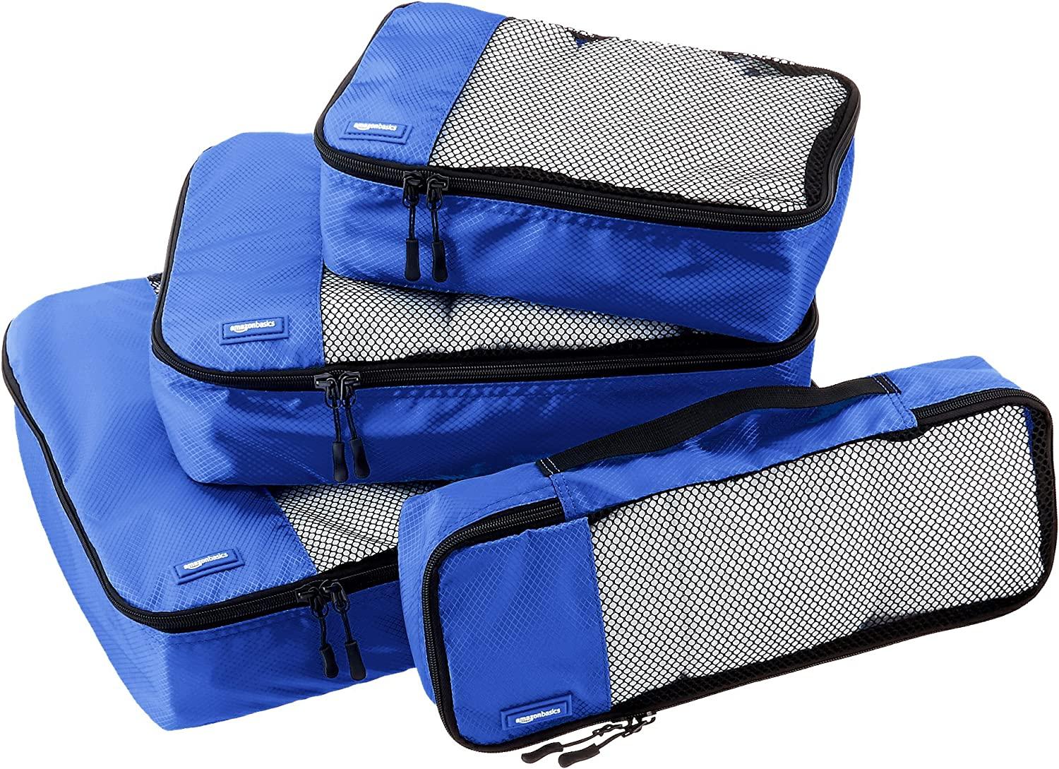 Amazon Basics 4 Piece Packing Travel Organizer Cubes Set for $12.87