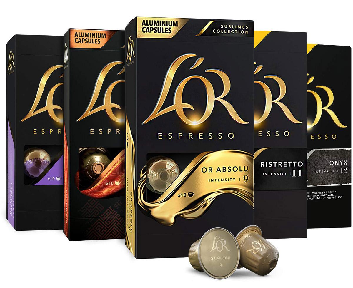 50 Nespresso LOR Espresso Aluminum Coffee Capsule Pods for $18.43 Shipped