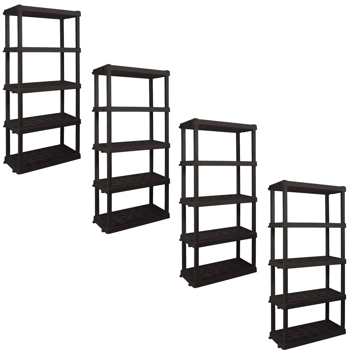 Hyper Tough 5-Tier Plastic Garage Storage Shelving Unit 4 Pack for $129.98 Shipped