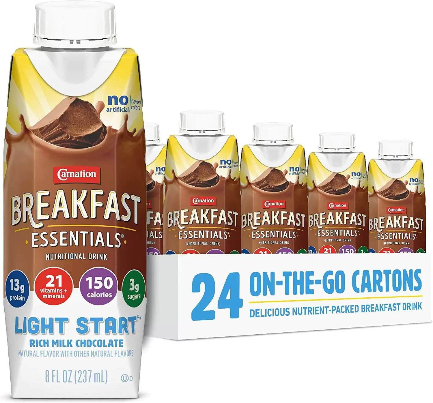 Carnation Breakfast Essentials Light Start Drinks 24 Pack for $15.66 Shipped