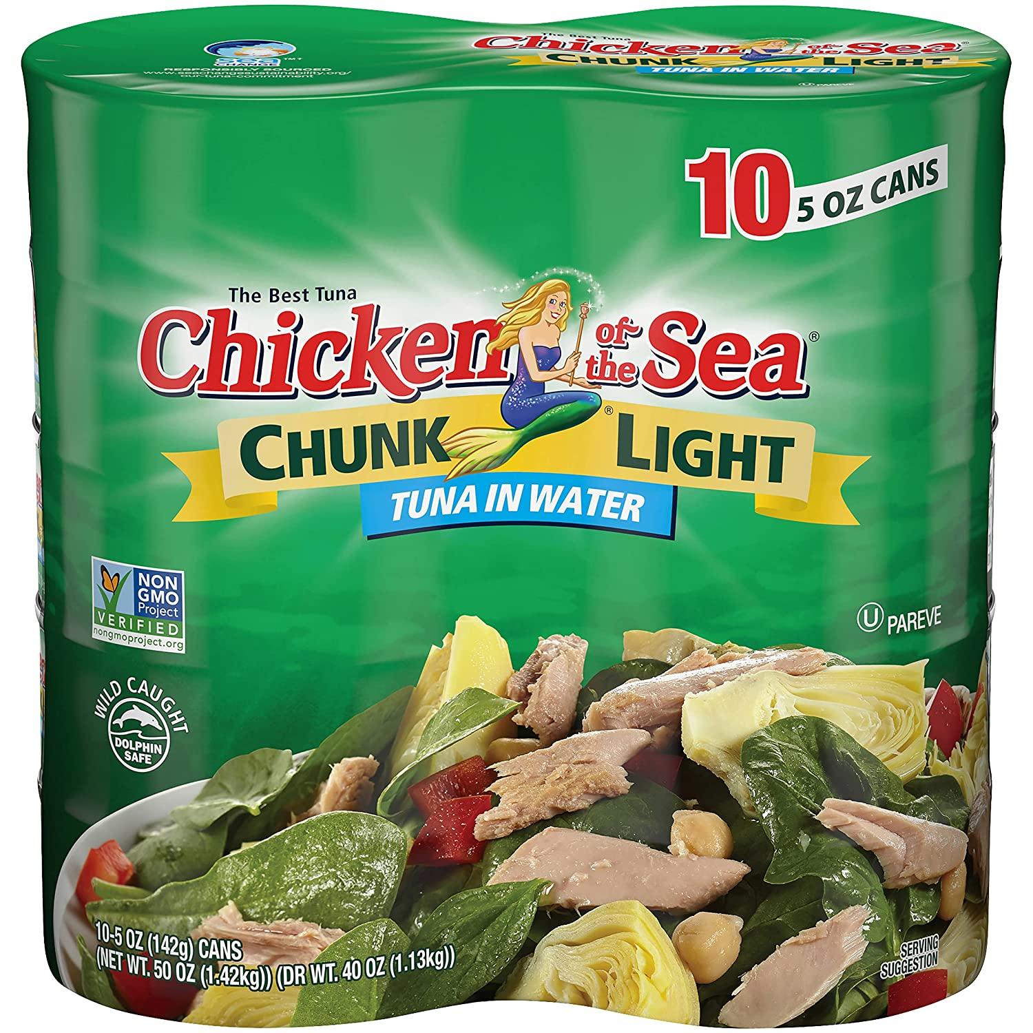 Chicken of the Sea Chunk Light Tuna in Water 10 Pack for $9.50 Shipped