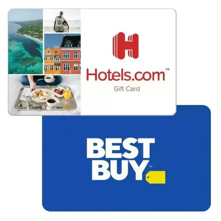 Buy a $100 Hotels Gift Card and get a $15 Best Buy Gift Card for Free