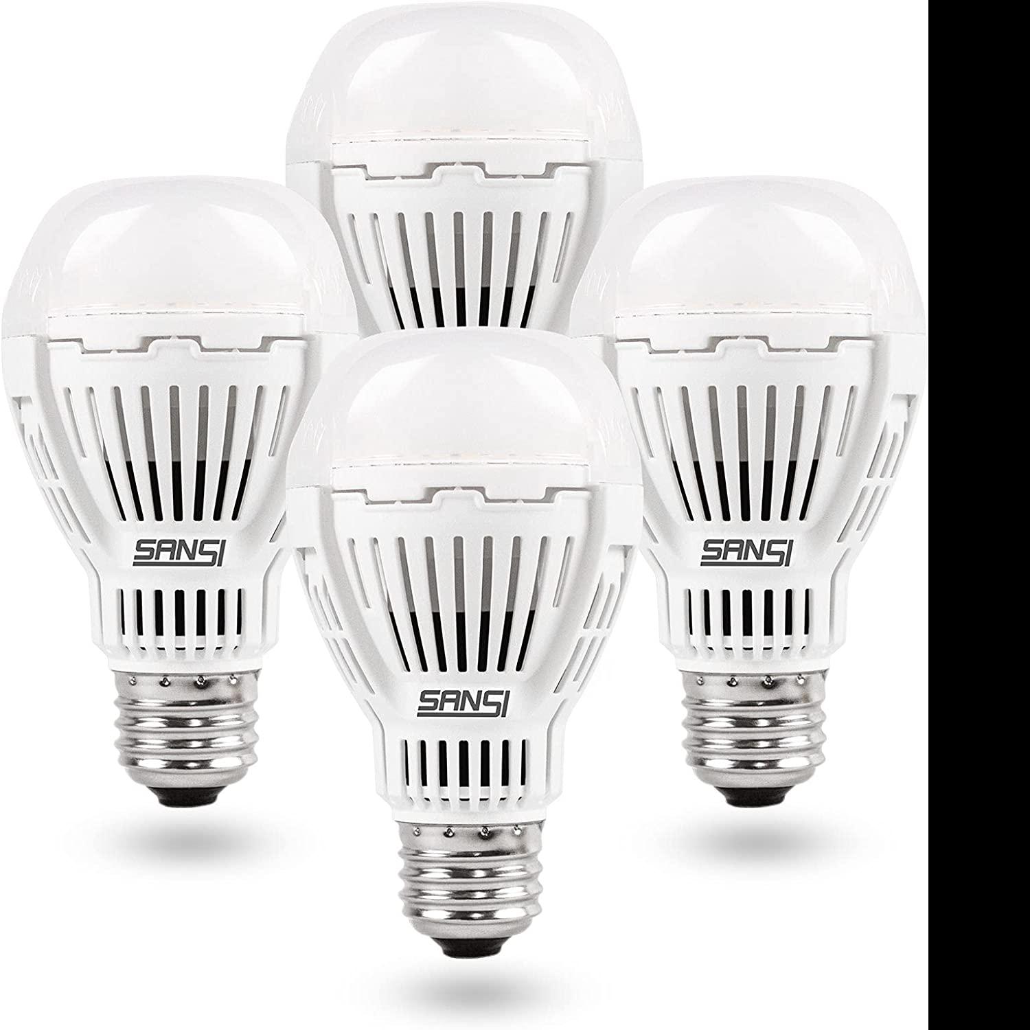 Sansi 100W Equivalent LED Light Bulbs 4 Pack for $6.59