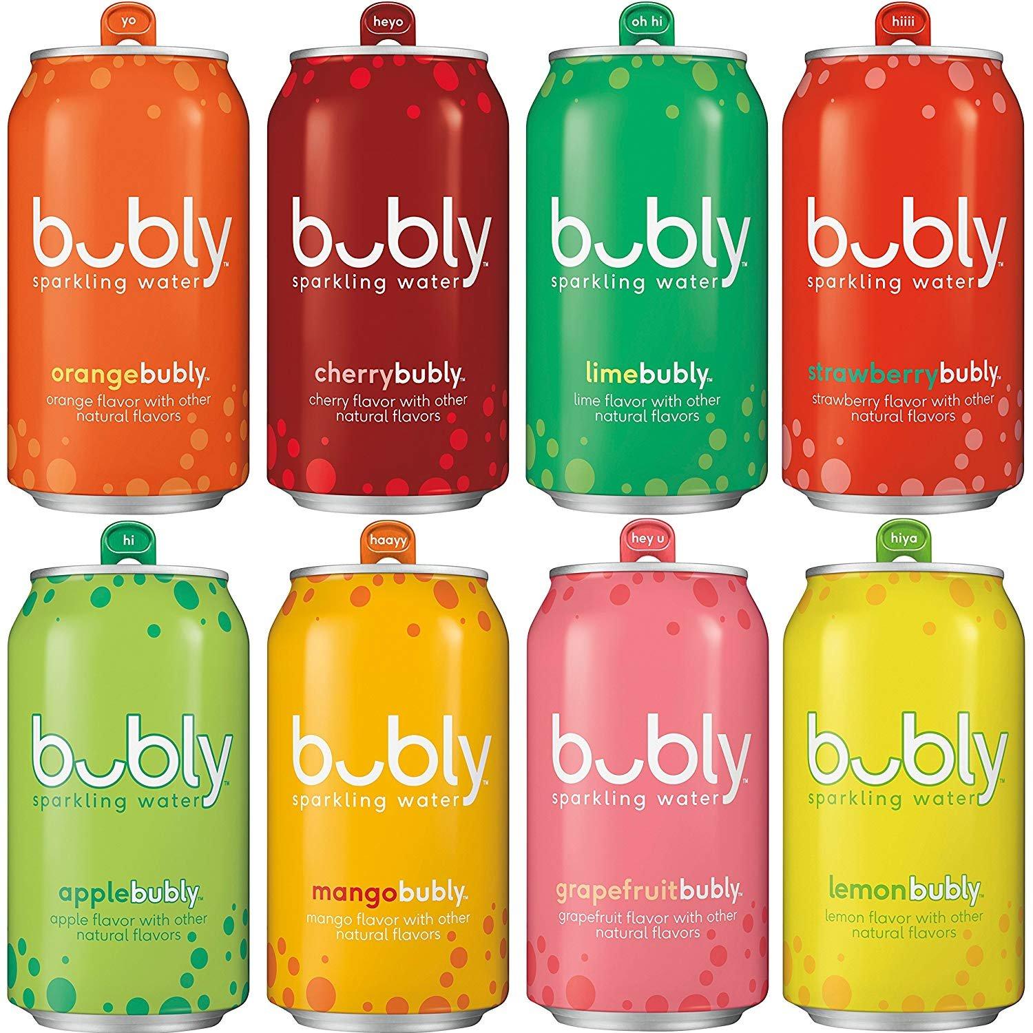 Bubly Sparking Water 24 Cans for $8