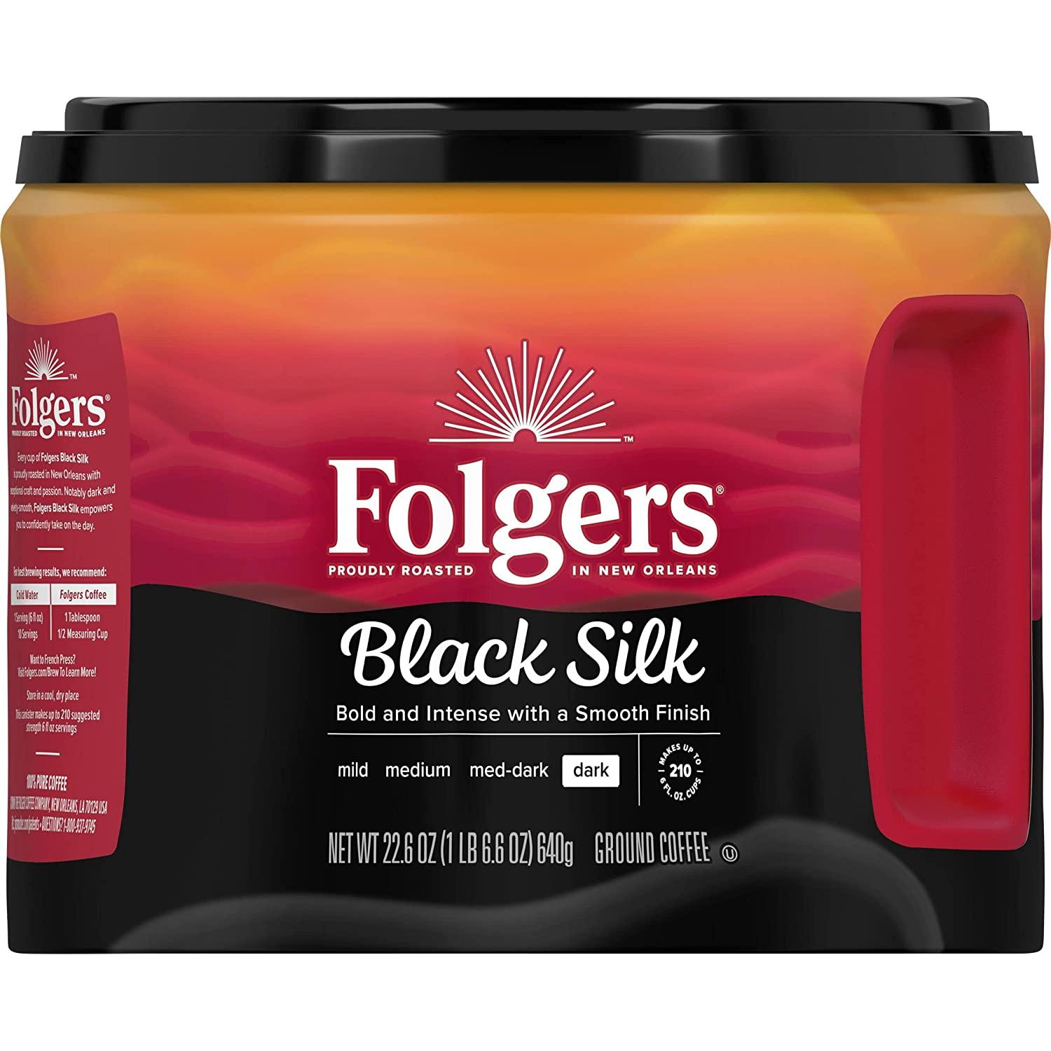 Folgers Black Silk Dark Roast Coffee 1260 Servings for $40.79 Shipped