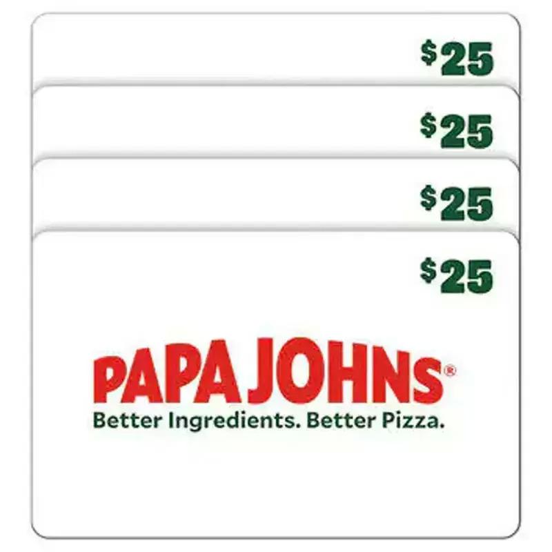 Papa Johns eGift Cards for 25% Off