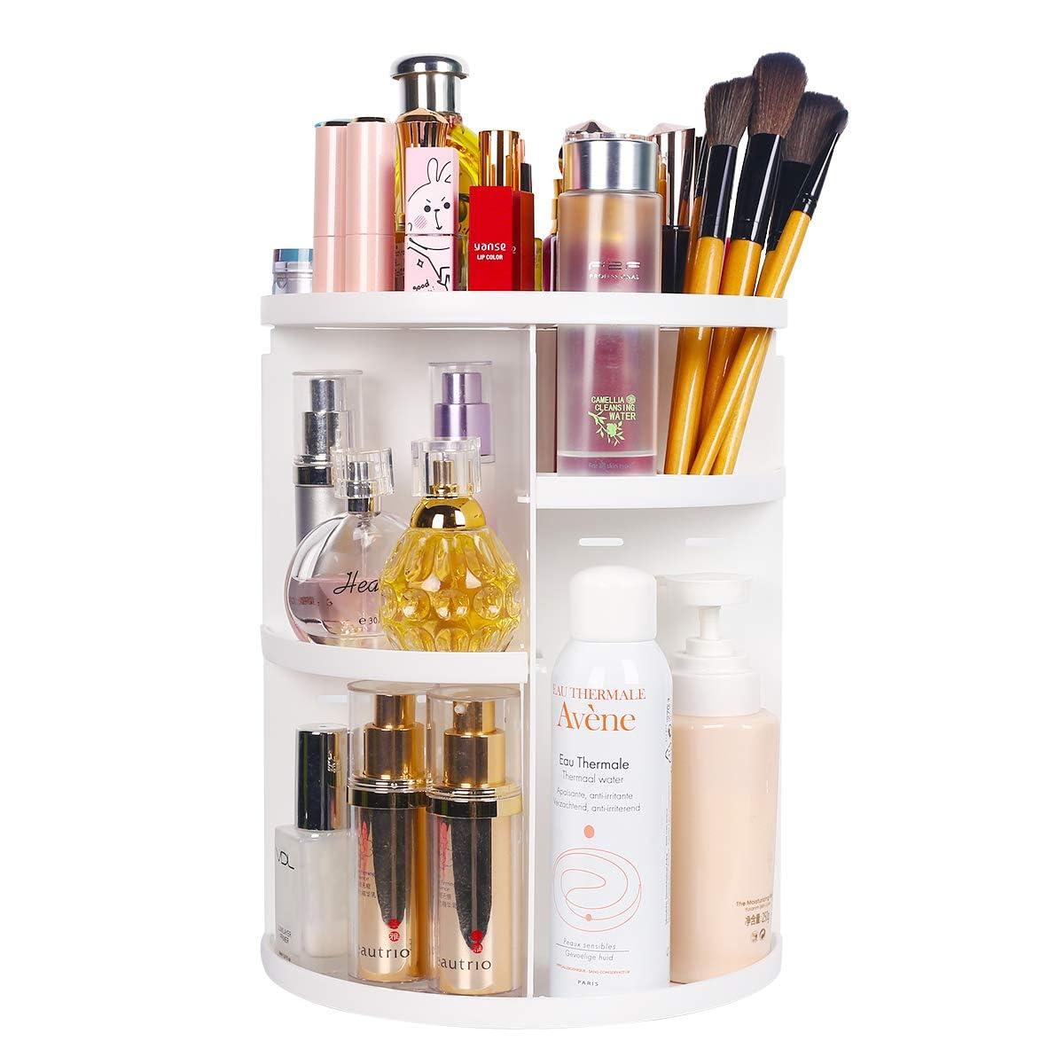 Rotating Large Makeup Carousel Spinning Countertop Organizer for $11.49