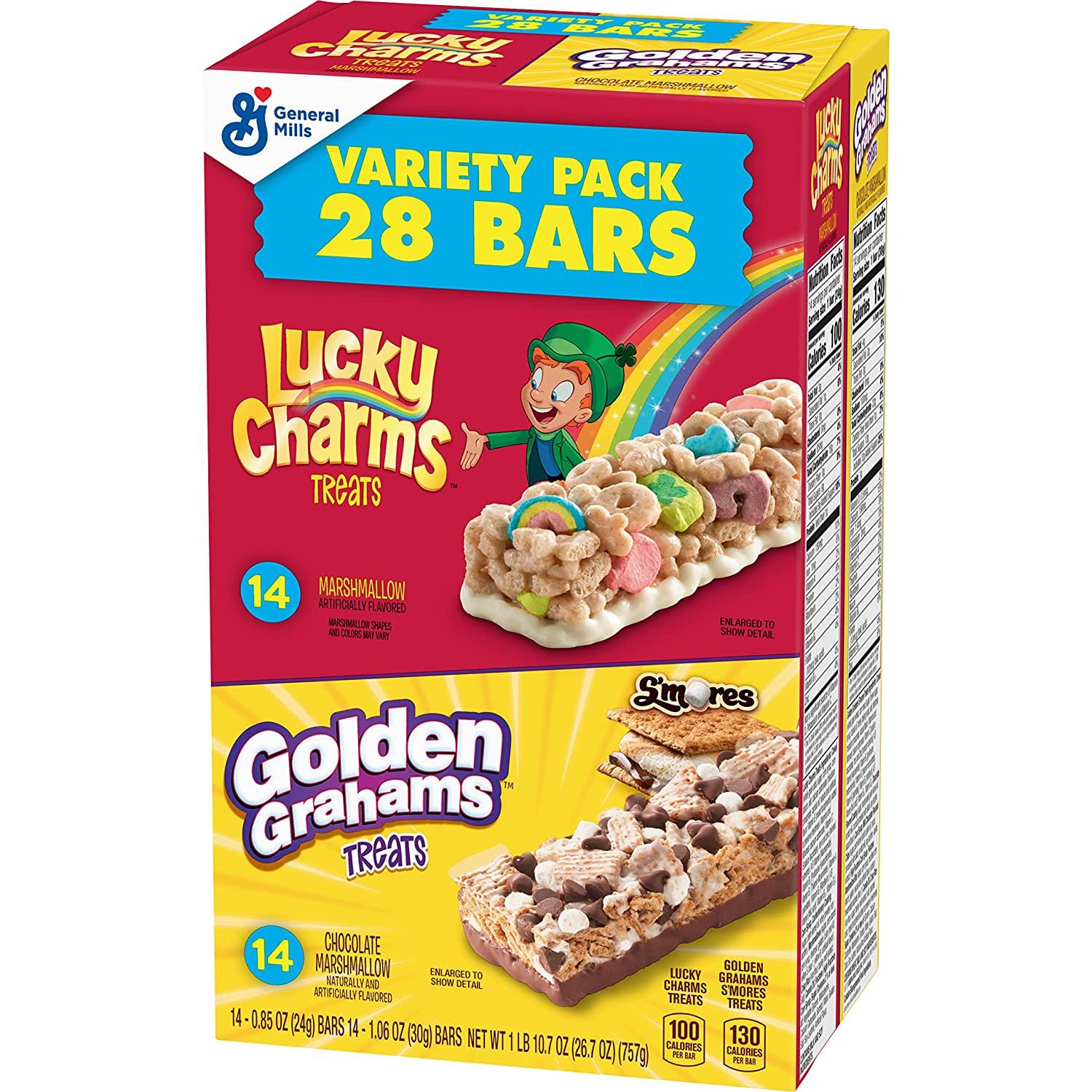 Lucky Charms and Golden Grahams Breakfast Bar Variety Pack for $7.59 Shipped