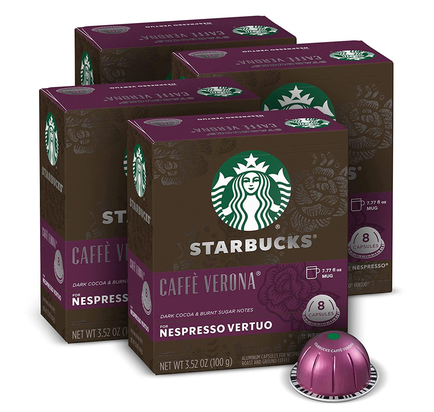 Nespresso Starbucks Caffe Verona Coffee Vertuo Capsules for $27.99 Shipped