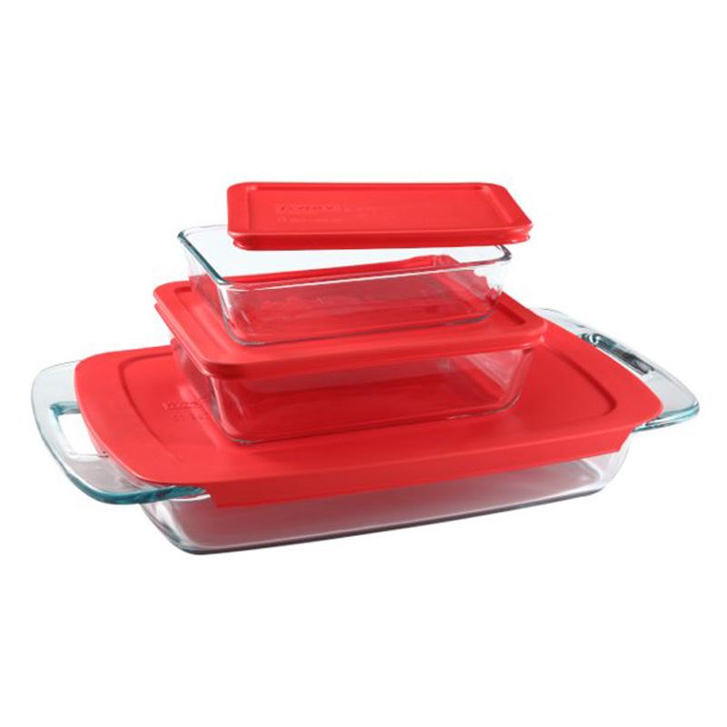 6-Piece Pyrex Easy Grab Bake and Store Glass Storage Value Set for $15.98