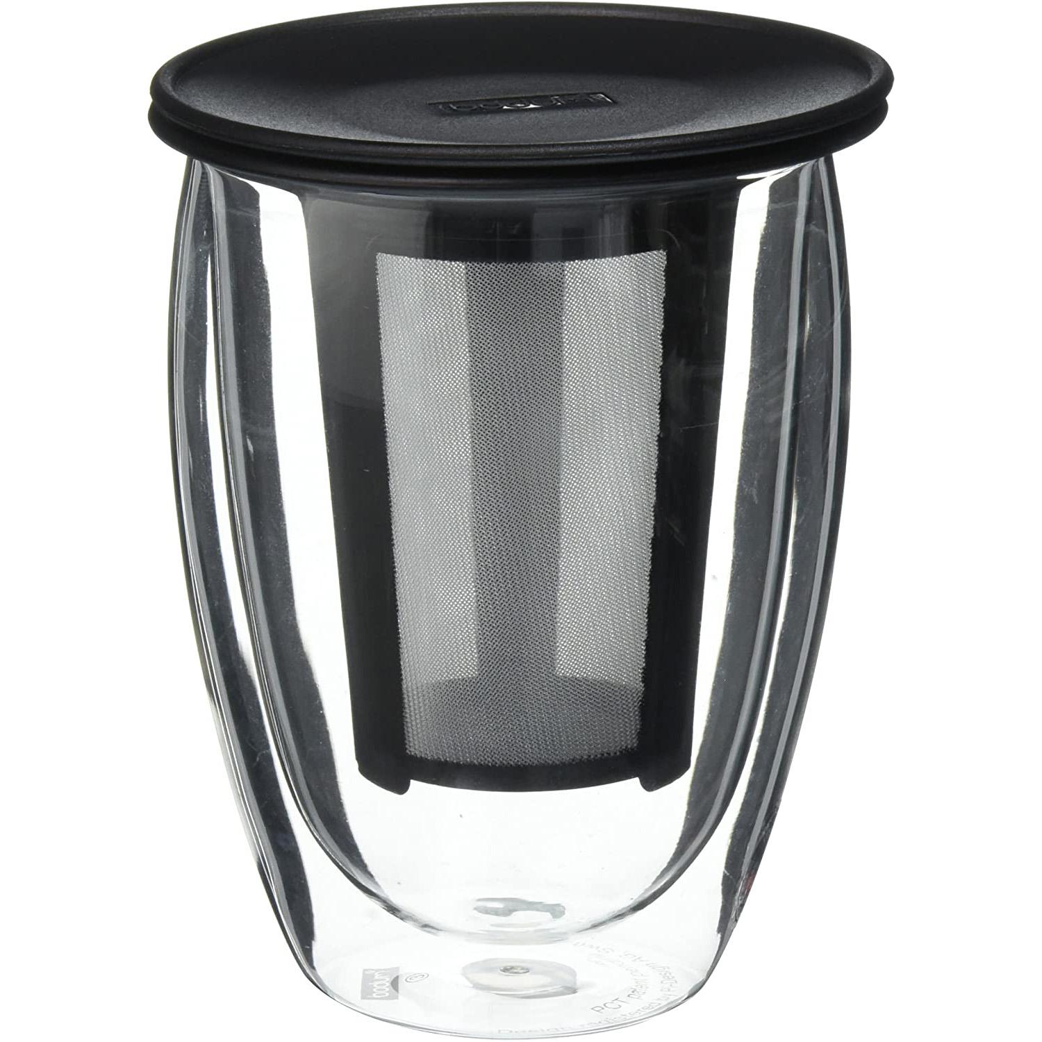 Bodum Tea Strainer with Pavina Double Wall Glass Set for $9.97