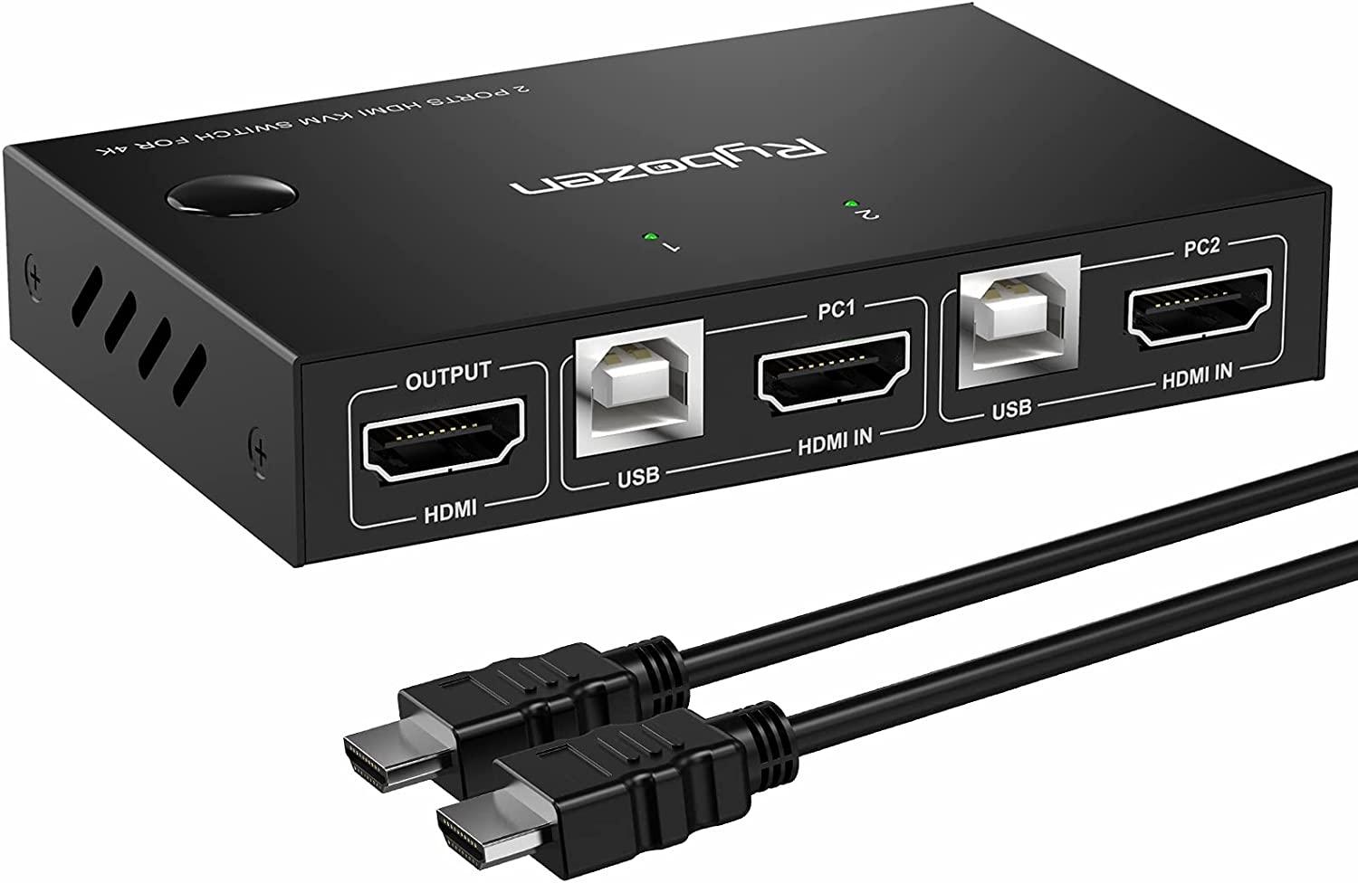 KVM Switch 2 Ports HDMI and USB for $13.99 Shipped