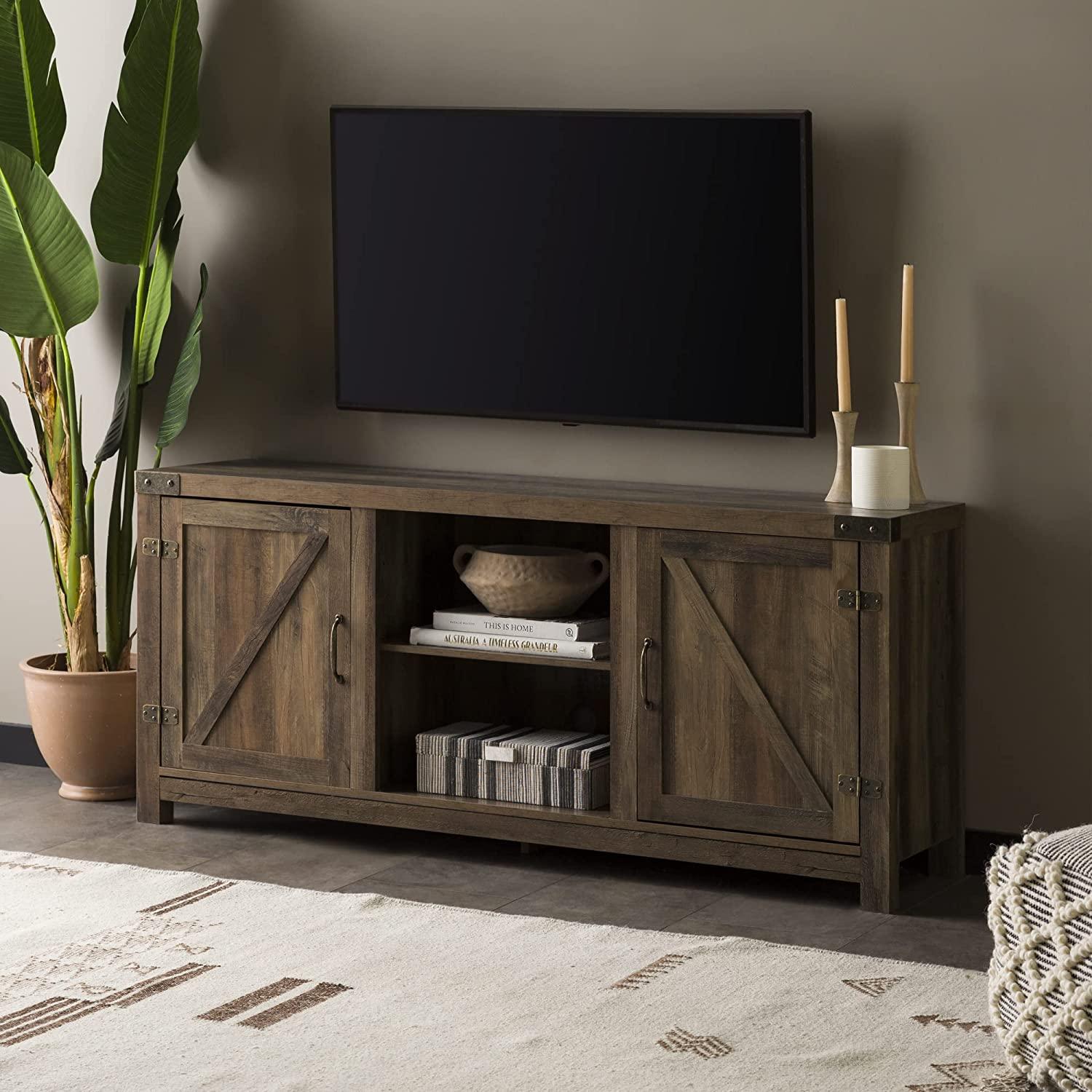 Walker Edison Georgetown Farmhouse Double Barn Door TV Stand for $106.27 Shipped