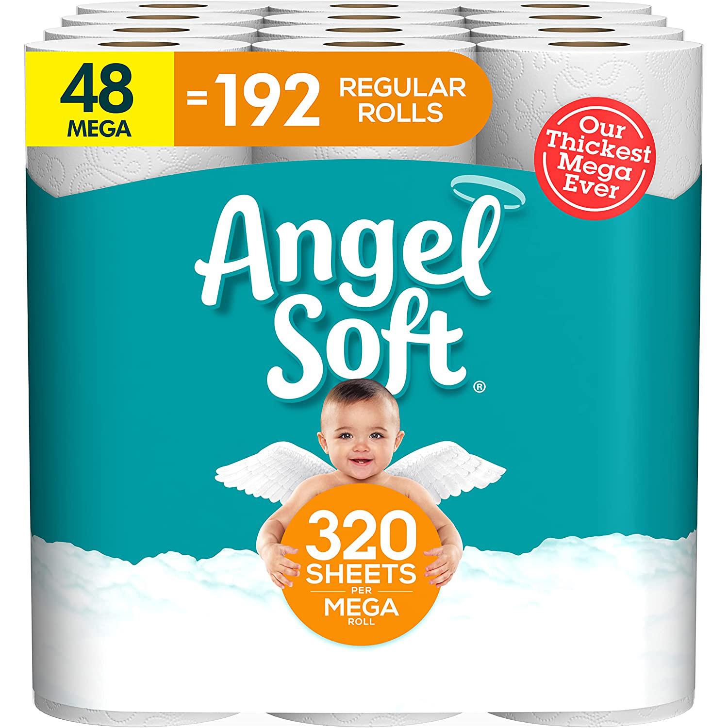 Angel Soft 2-Ply Mega Rolls Toilet Paper 72 Rolls for $37.47 Shipped