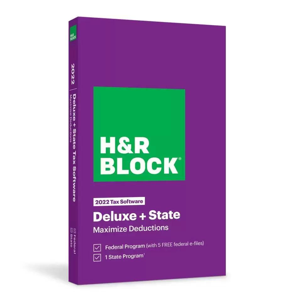 HR Block 2022 Deluxe And State Tax Software Deals