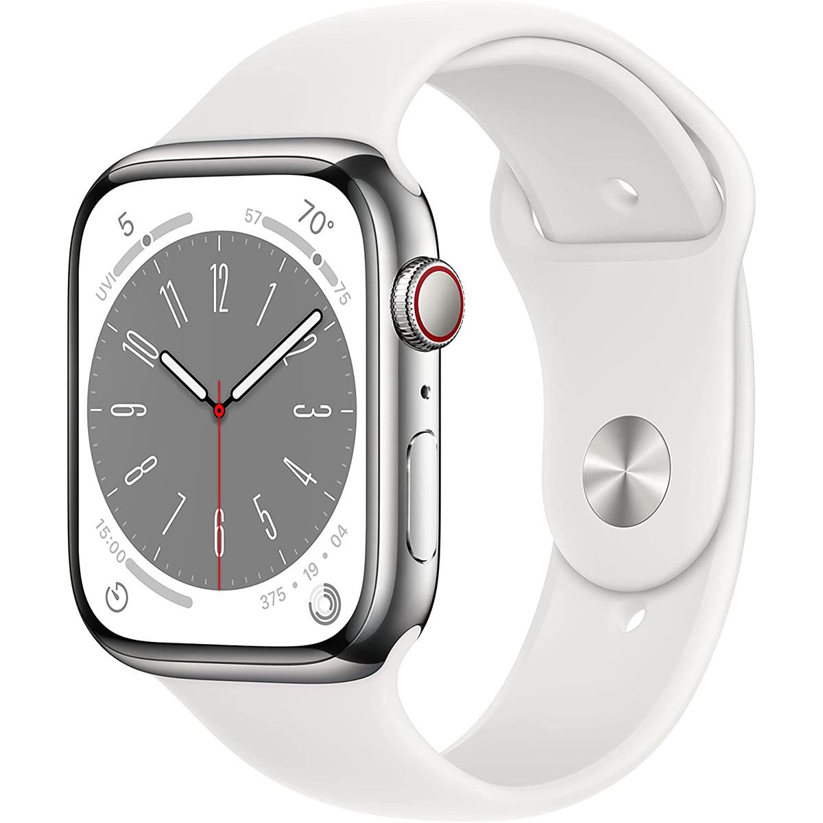 Apple Watch Series 8 GPS + Cellular 45mm Silver White Watch for $562.98 Shipped