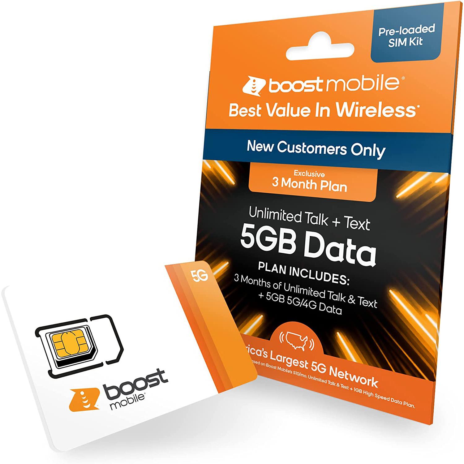 Boost Mobile Preloaded 3-Month SIM Card for $14.99