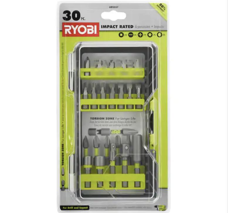 Ryobi 30-Piece Impact Rated Driving Kit for $6.97