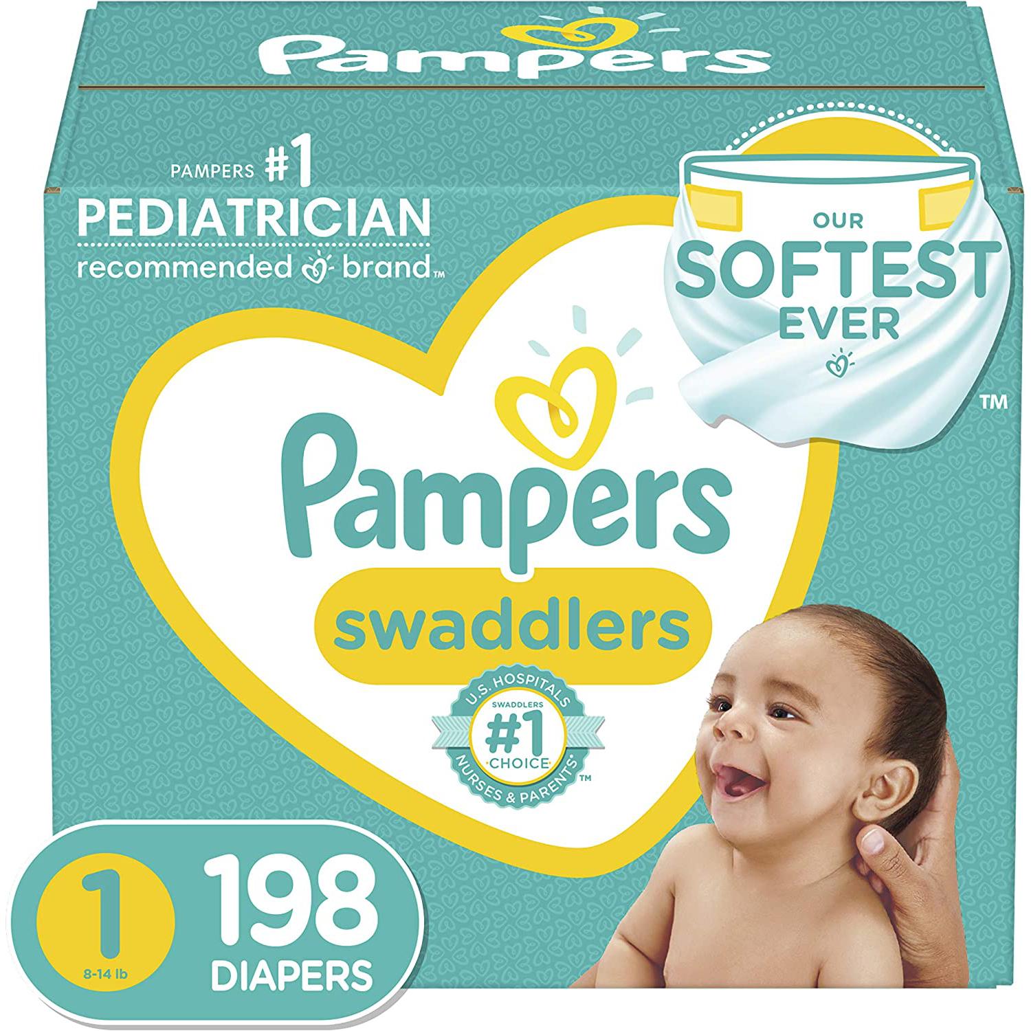 Pampers Swaddlers Disposable Baby Diapers 198 Count for $33.94 Shipped