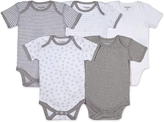 Burts Bees Baby baby-boys Bodysuits 5 Pack for $12.05