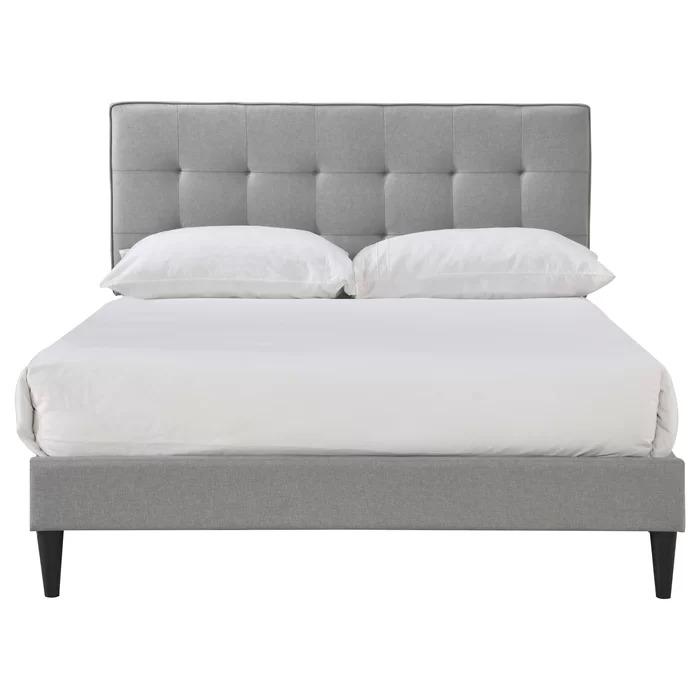 Aquilla Tufted Upholstered Low Profile King Bed Frame for $108.99 Shipped