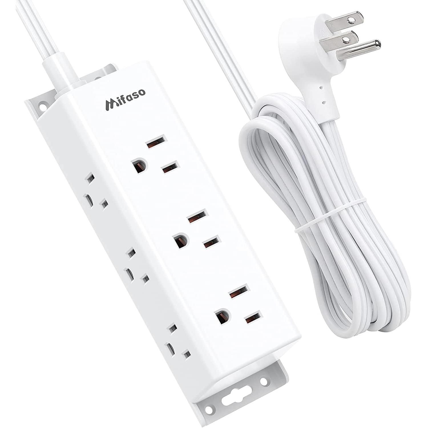 Mifaso 9-Outlet Widely Spaced Surge Protector Power Strip for $8.49