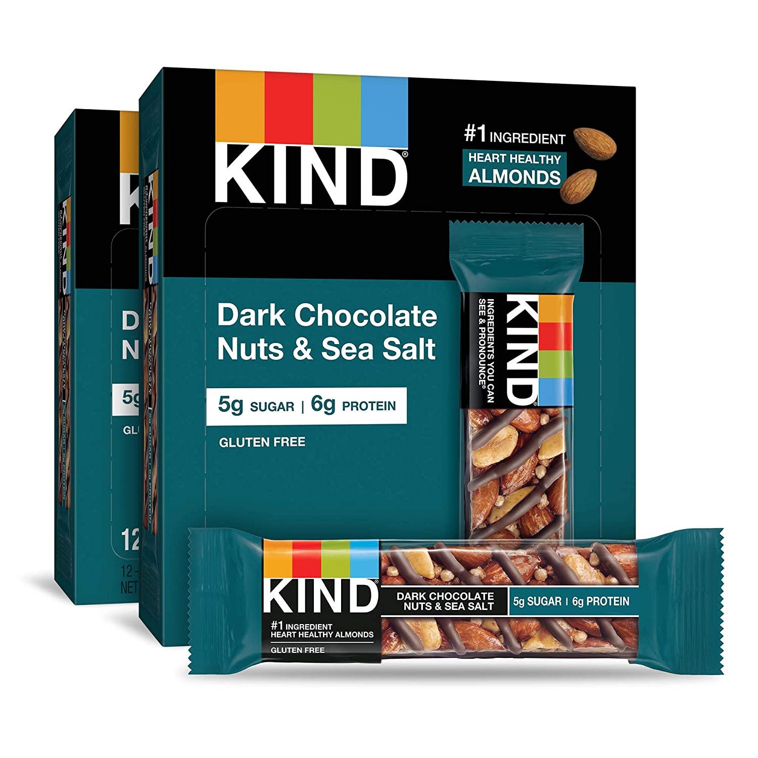 KIND Bars Dark Chocolate Nuts and Sea Salt 24 Pack for $14.93 Shipped