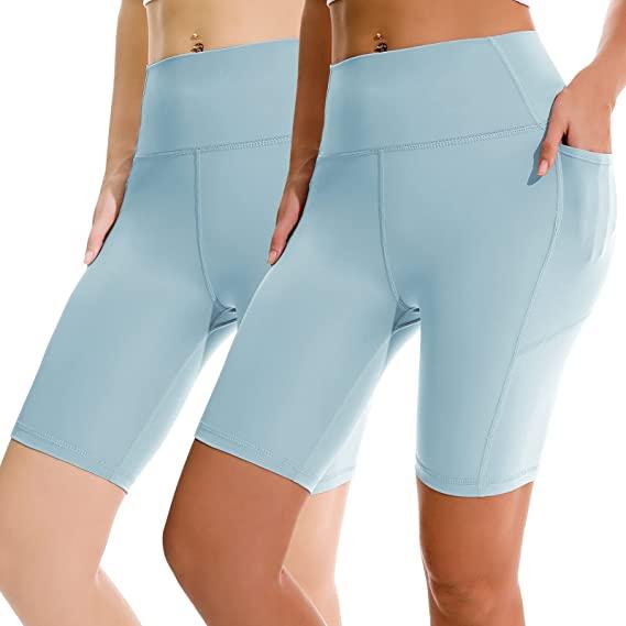 Apexup 8in Womens Biker Shorts 2 Pack for $10