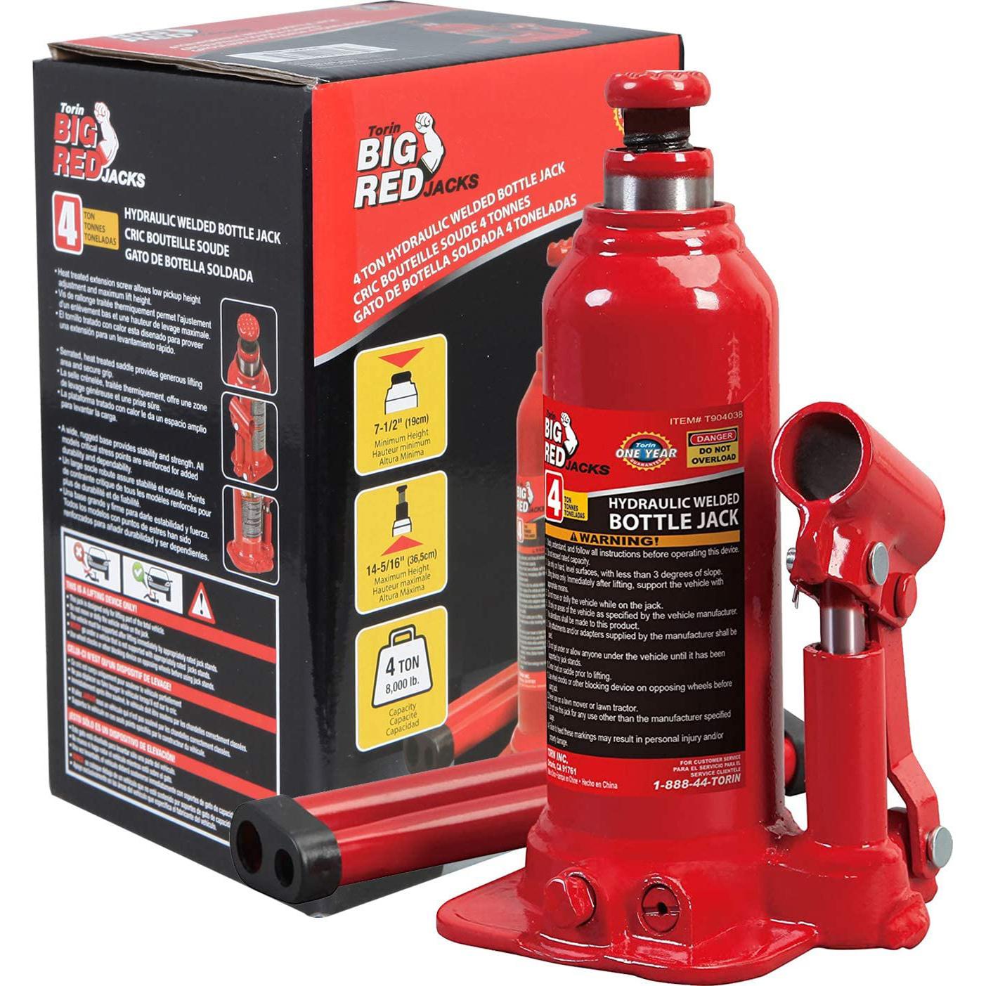 Big Red Hydraulic Welded Bottle Jack for $15.18 Shipped