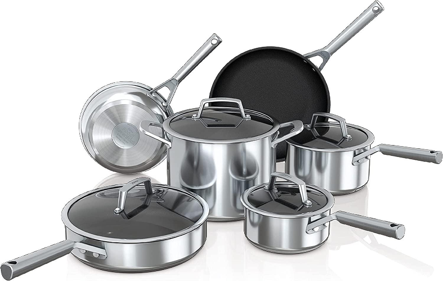 Ninja Foodi NeverStick Stainless Steel Cookware Set for $179 Shipped