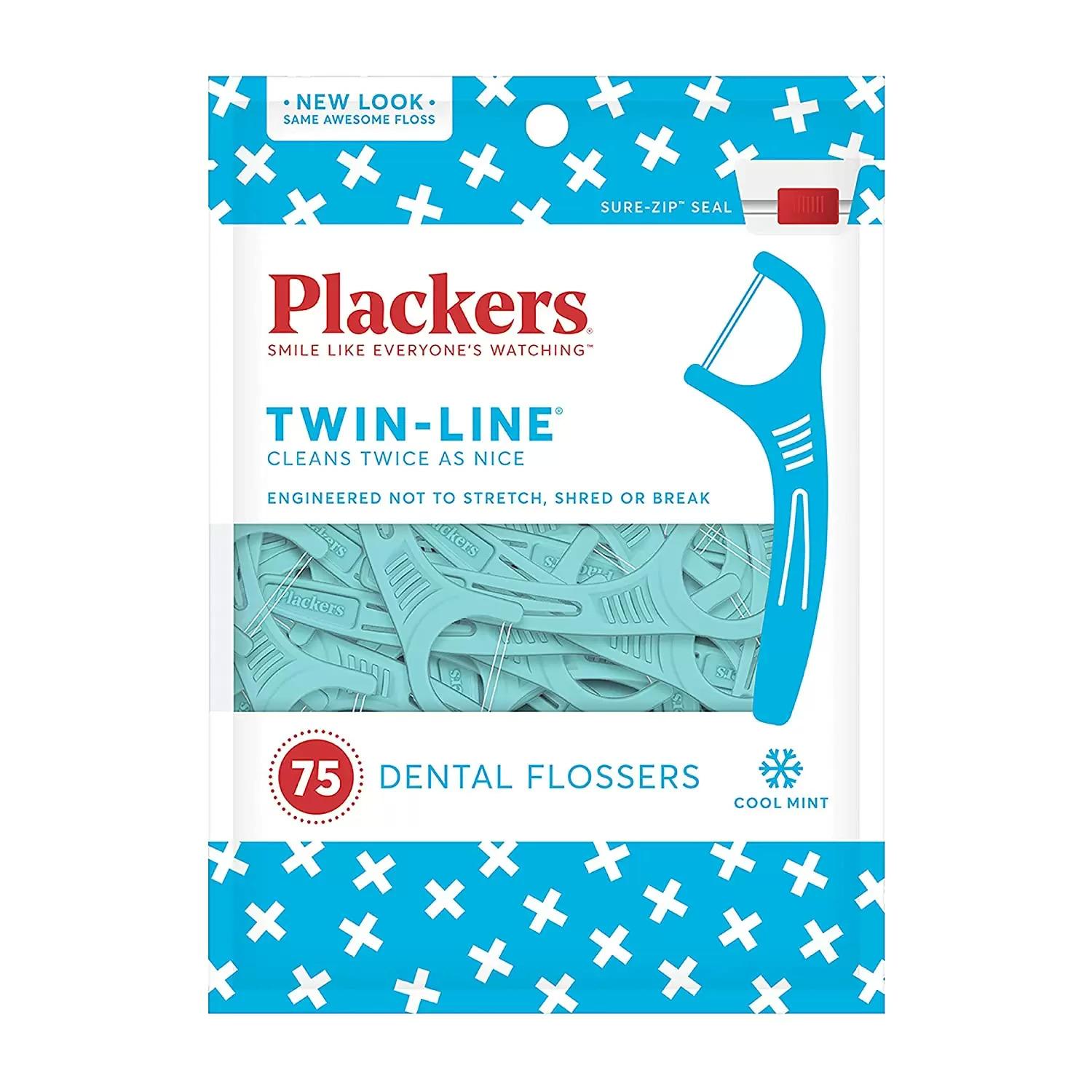 Plackers Twin-Line Dental Flossers 75 Pack for $1.94 Shipped