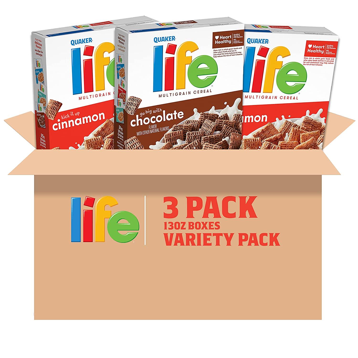 Quaker Life Breakfast Cereals 3 Pack for $7.66 Shipped