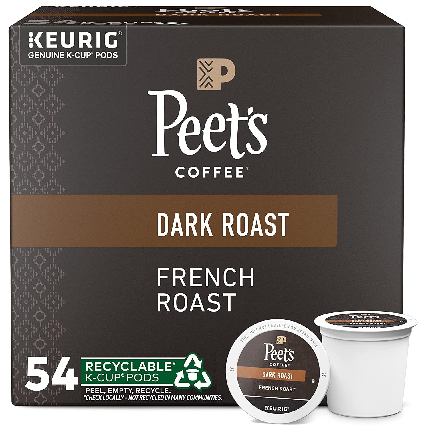 Peets Coffee Dark Roast K-Cup Pods for Keurig Brewers 54 Pack for $34.19 Shipped