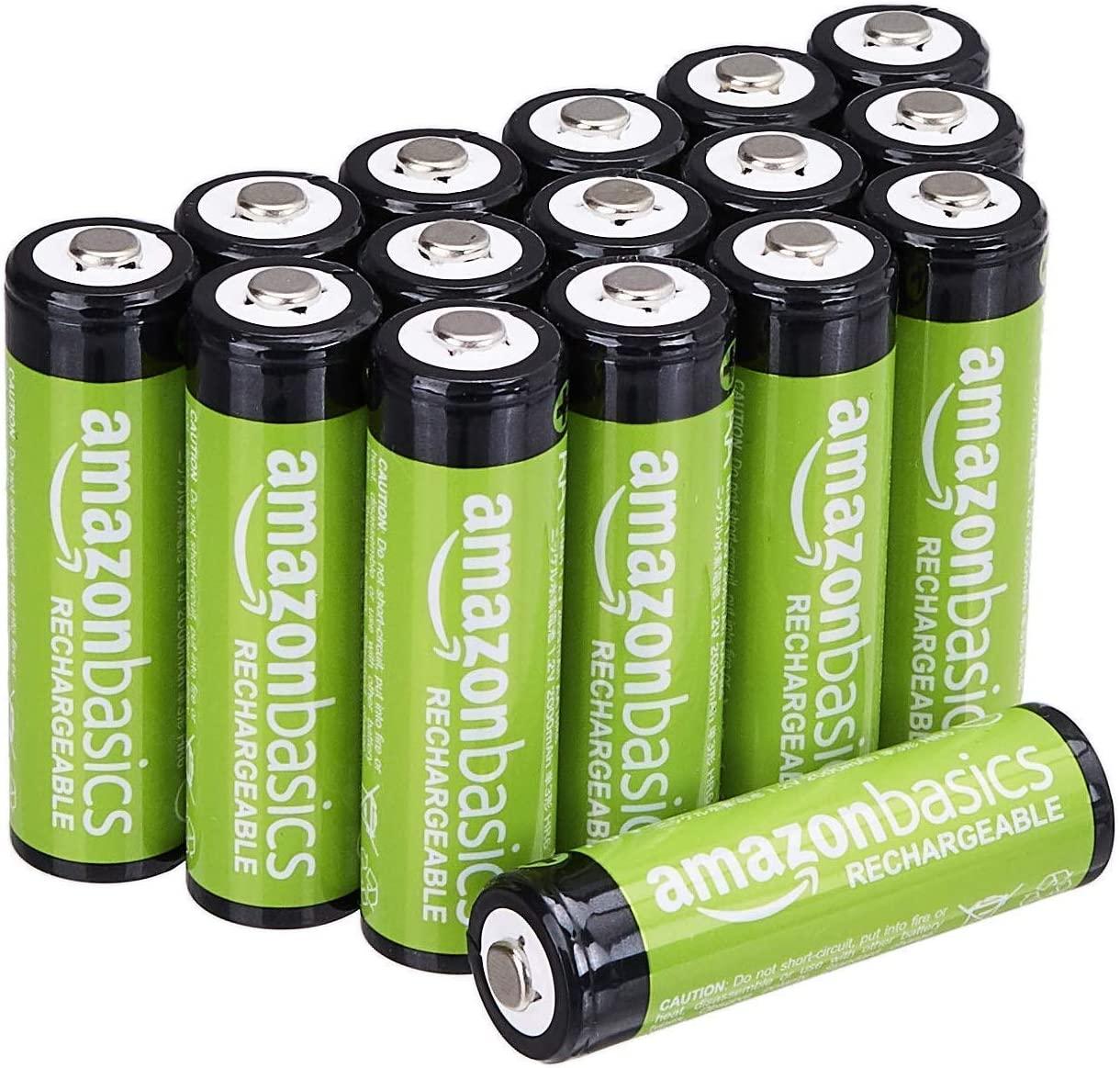 Amazon Basics Rechargeable AA NiMH Batteries 16 Pack for $18.87 Shipped