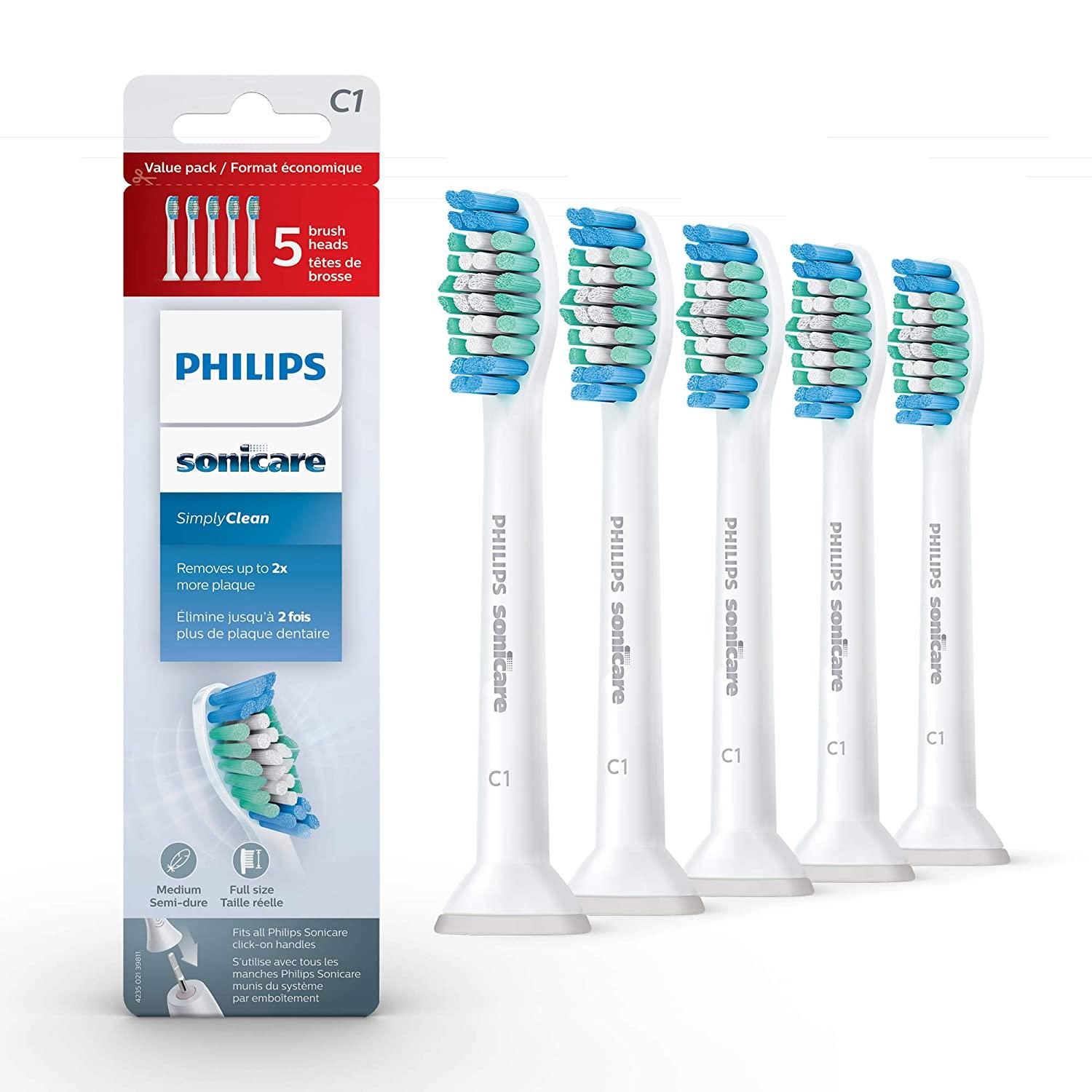 Philips Sonicare SimplyClean Replacement Toothbrush Heads 5 Pack for $21.58 Shipped