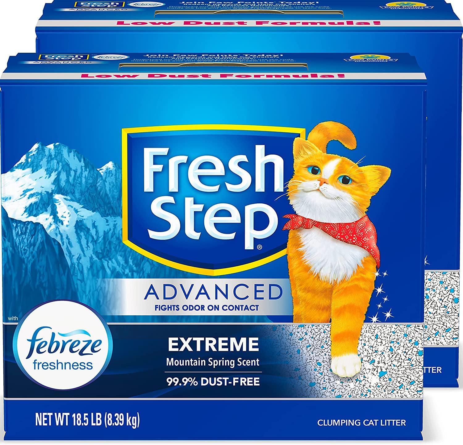 Fresh Step Clumping Cat Litter Advanced Extreme 37lbs for $12.28 Shipped