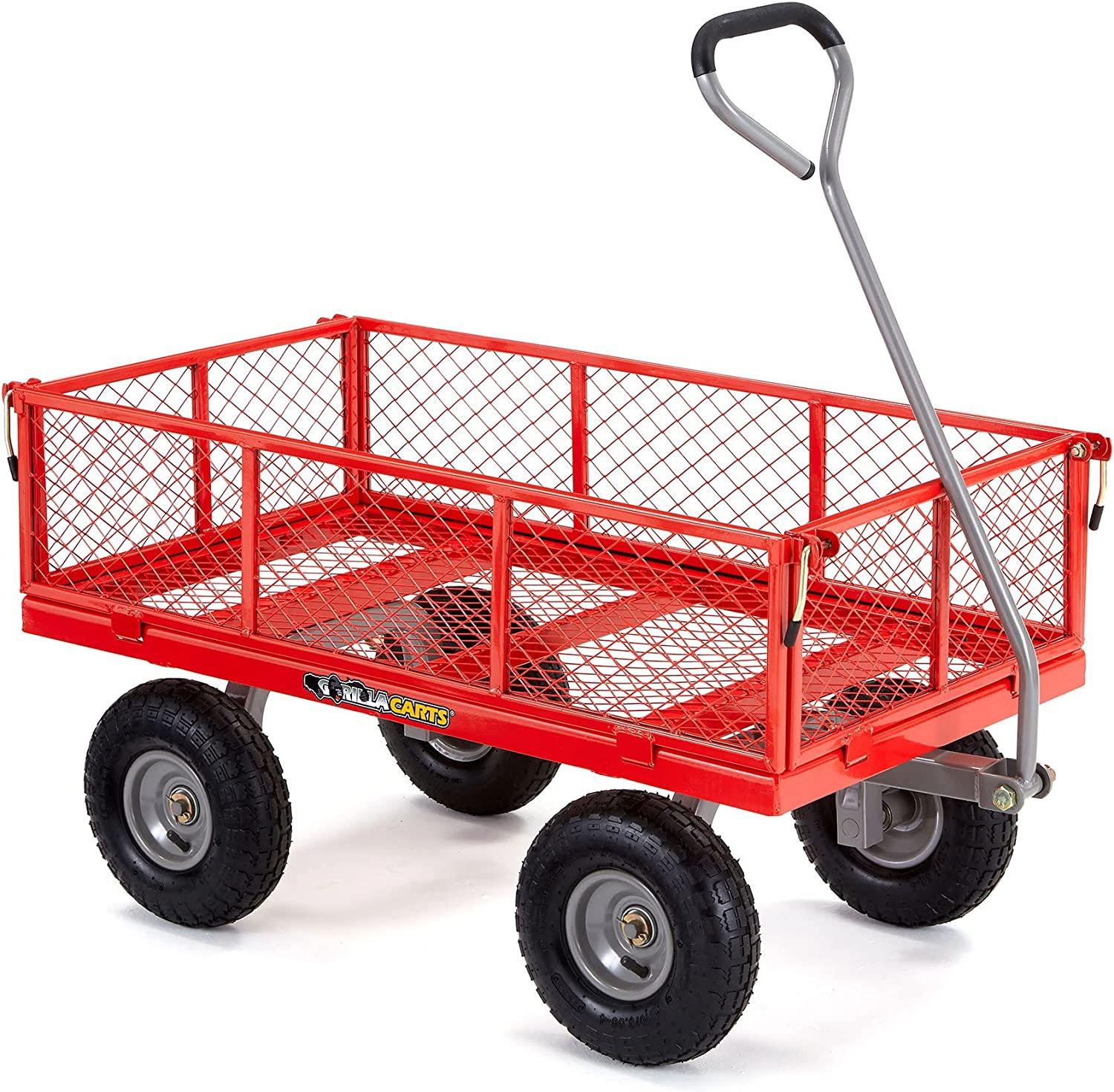 Gorilla Carts GOR800-COM 800 Pound Steel Utility Cart for $104.03 Shipped