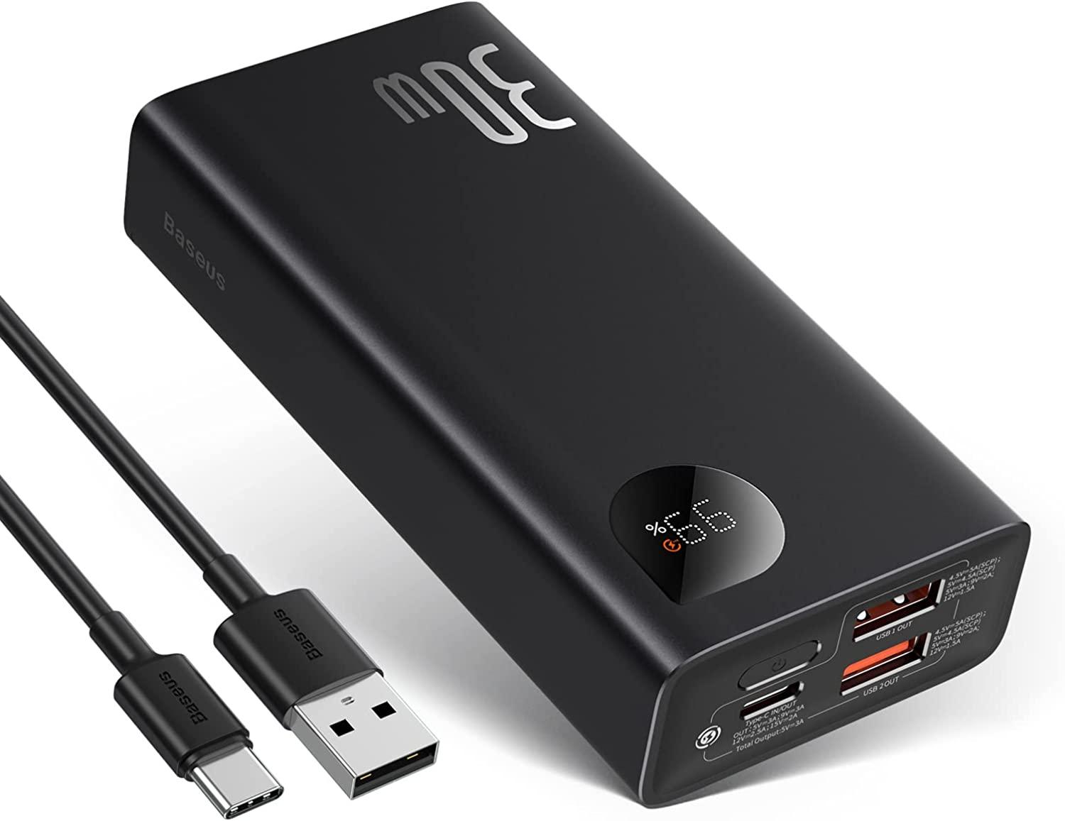 Baseus 10000mAh 30W Fast Charging Portable Charger Power Bank for $17.81 Shipped