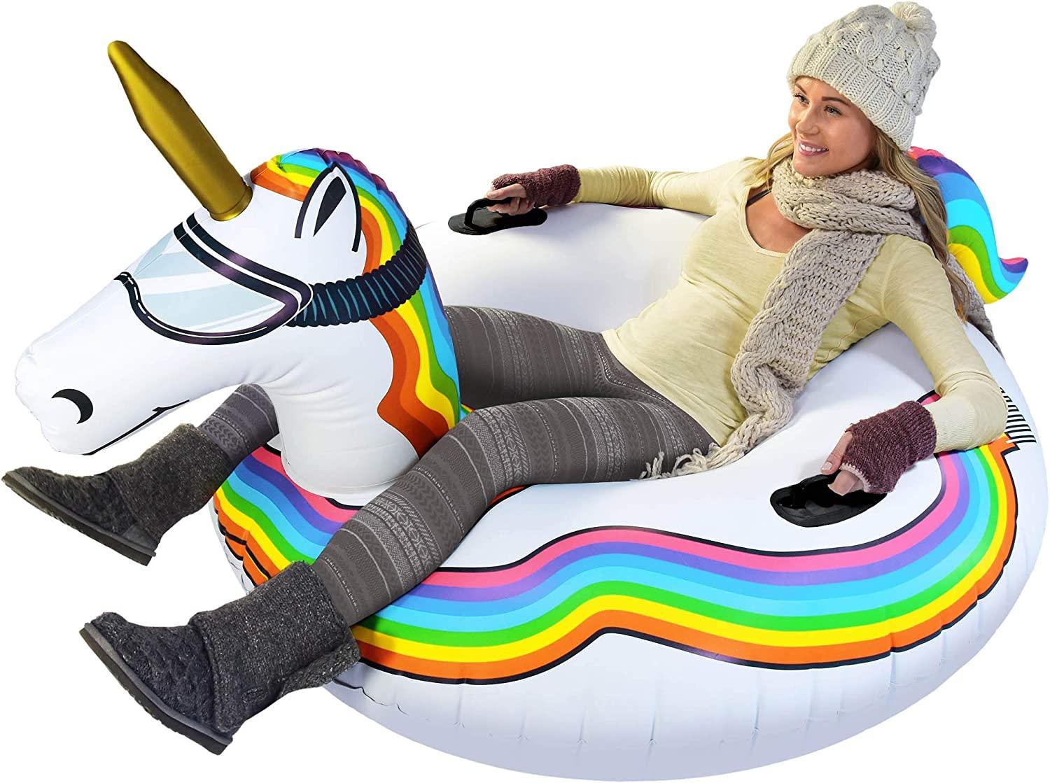 GoFloats Inflatable Winter Snow Tube for $8.02