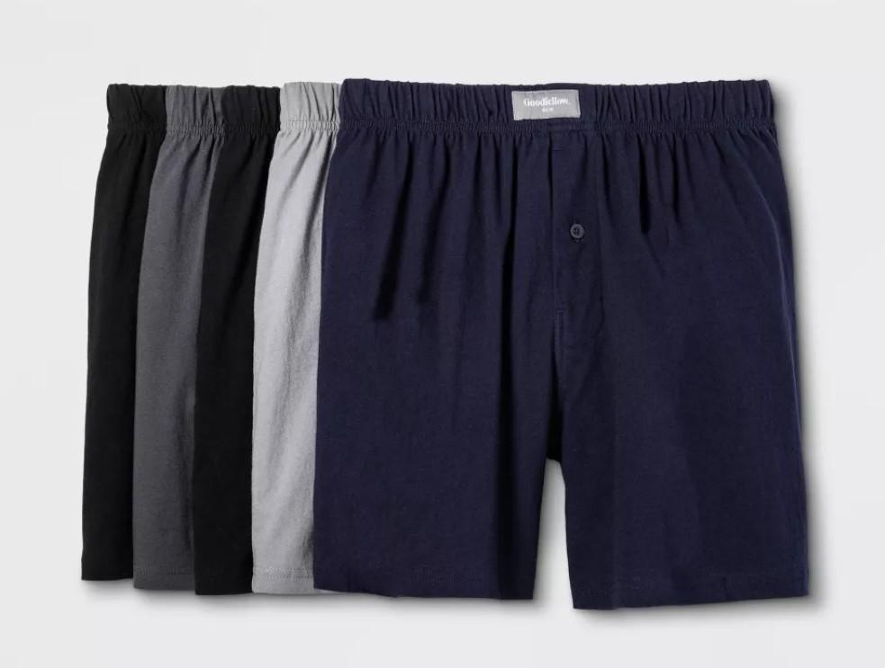 Goodfellow and Co Mens Knits Boxers 5 Pack for $11.89